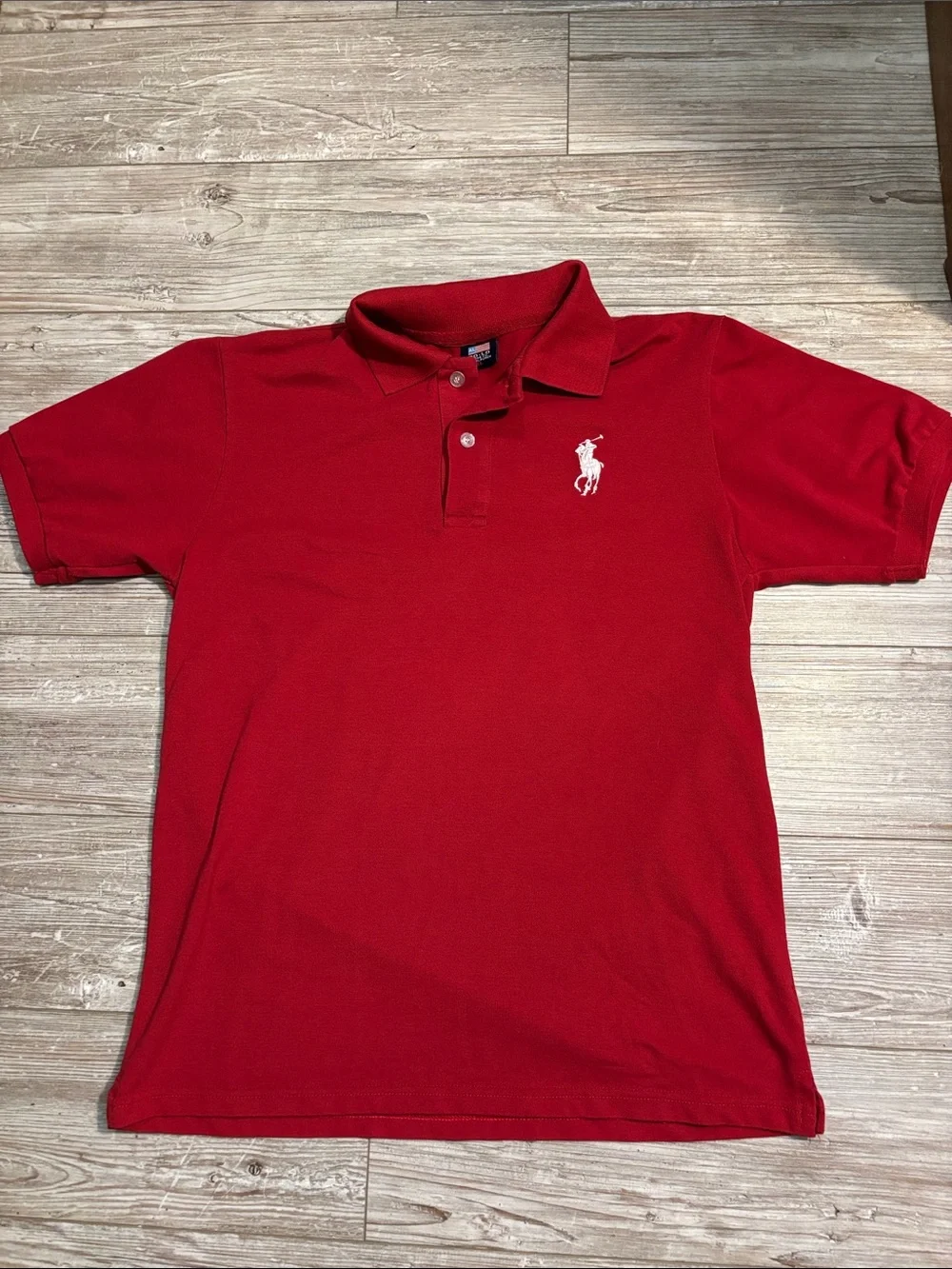 Polo by Ralph Lauren Red Short-Sleeve Polo with Large White Logo